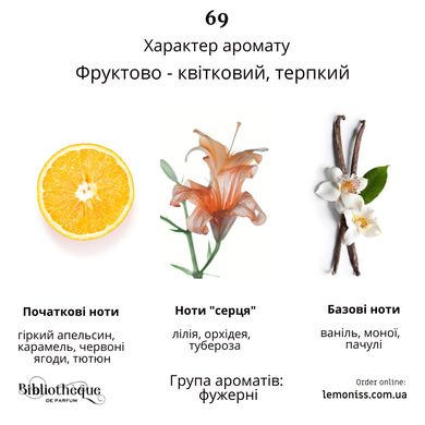 Парфюмированная вода BIBLIOTHEQUE DE PARFUM - 69