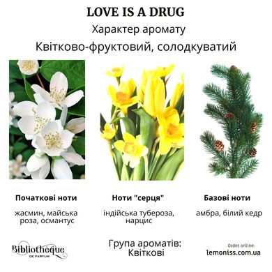 Парфумована вода BIBLIOTHEQUE DE PARFUM - Love is a Drug